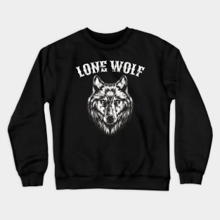 Lone Wolf Full Moon Biker Men Gift Crewneck Sweatshirt